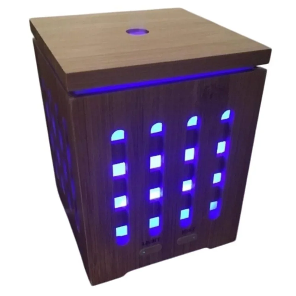 Bamboo Aromatherapy Essential Oil Diffuser Ultrasonic Cool Mist Color LED